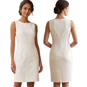 BROOKS BROS. Embroidered Sleeveless Sheath Dress - Size 0